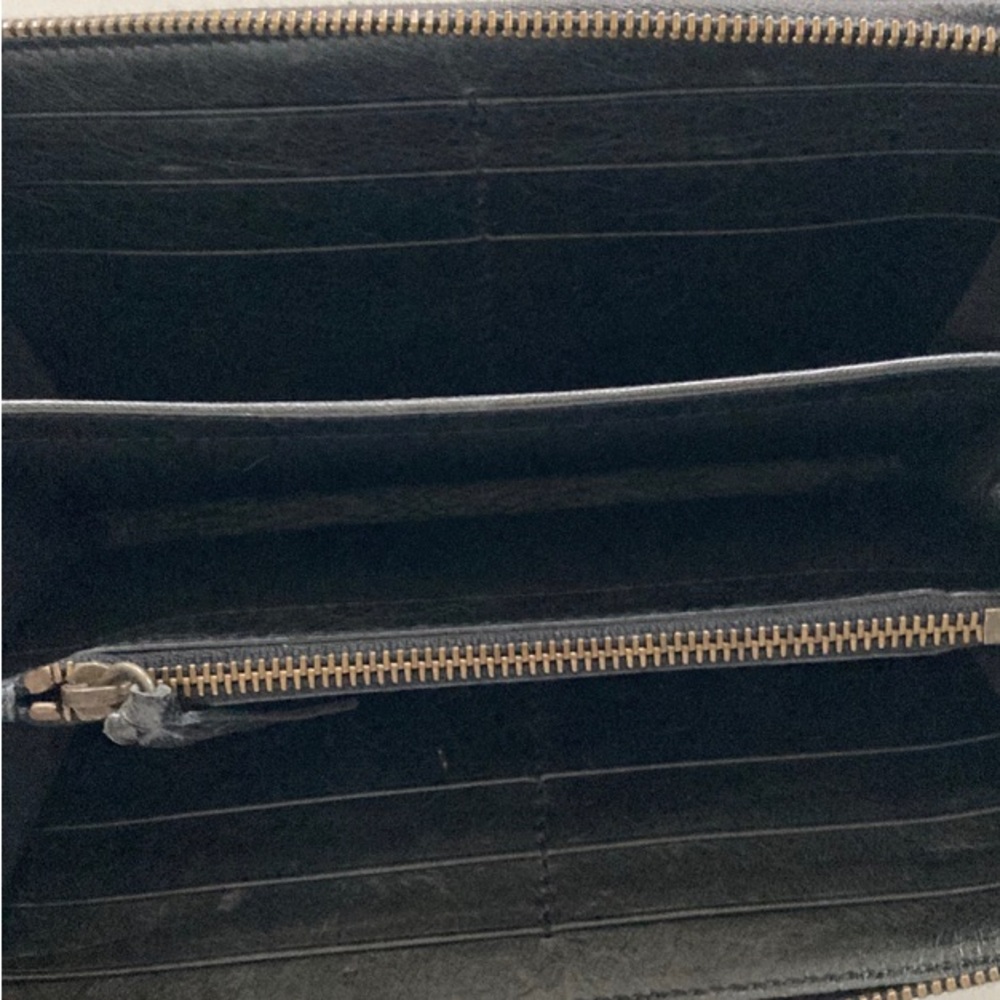 Balenciaga Continental Leather Wallet City Long Wallet in Black Noir - Picture 5 of 11